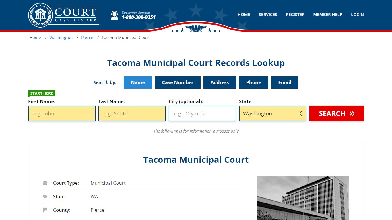 Tacoma Municipal Court Records | Tacoma, Pierce County, WA Court Case ...